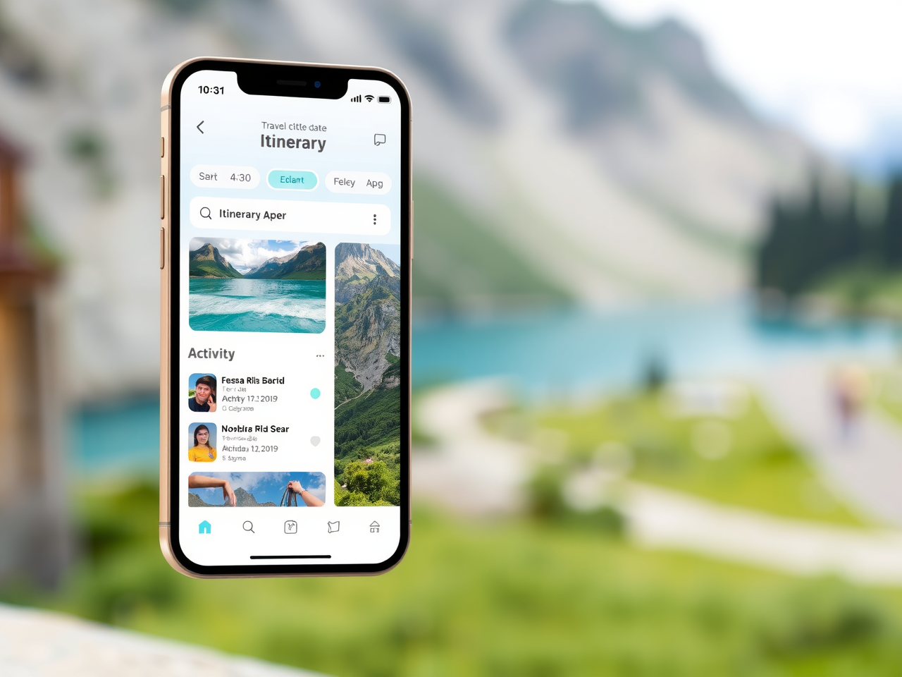 Itinerary Planning Tools interface showing trip schedule