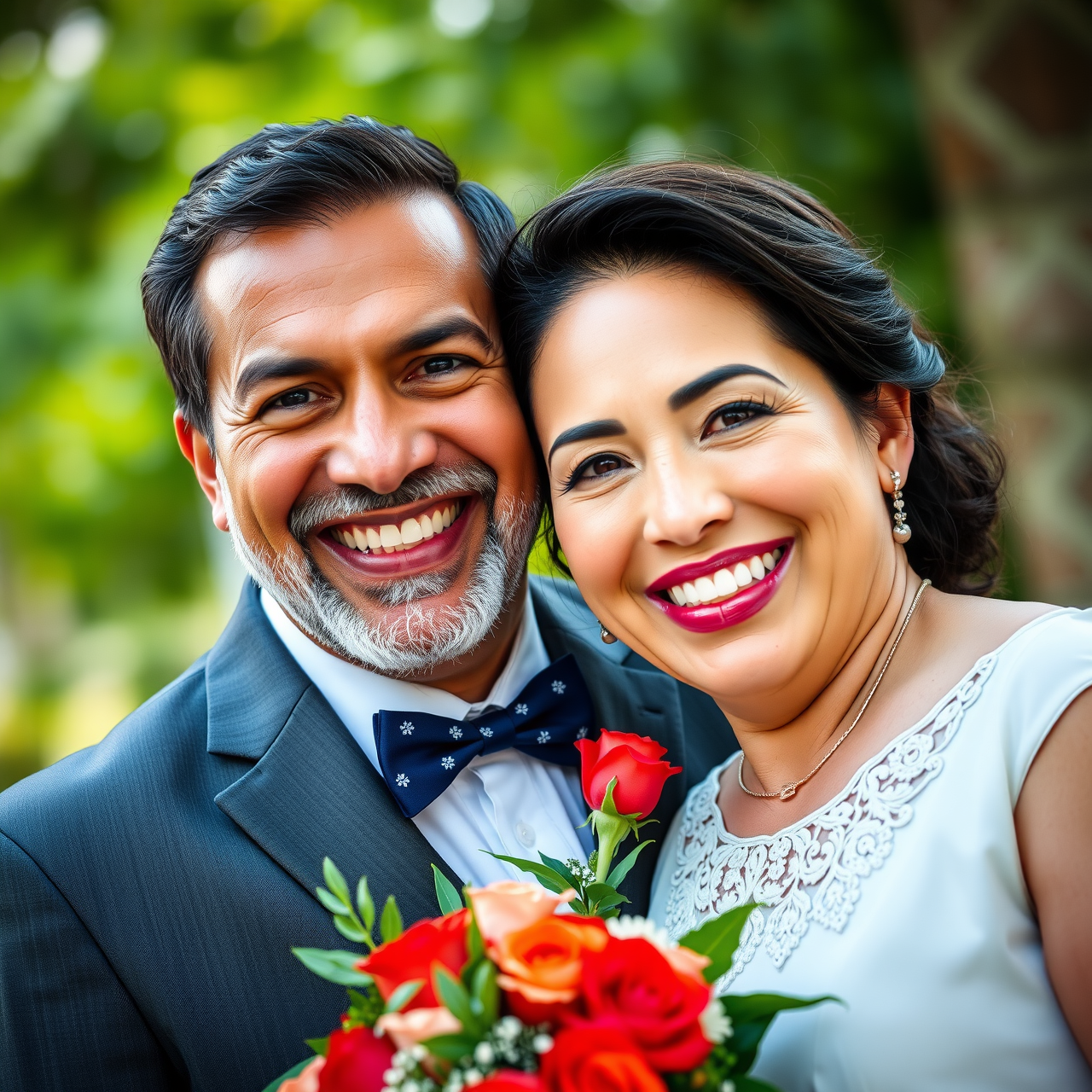 David and Isabella on their wedding day in Medellín