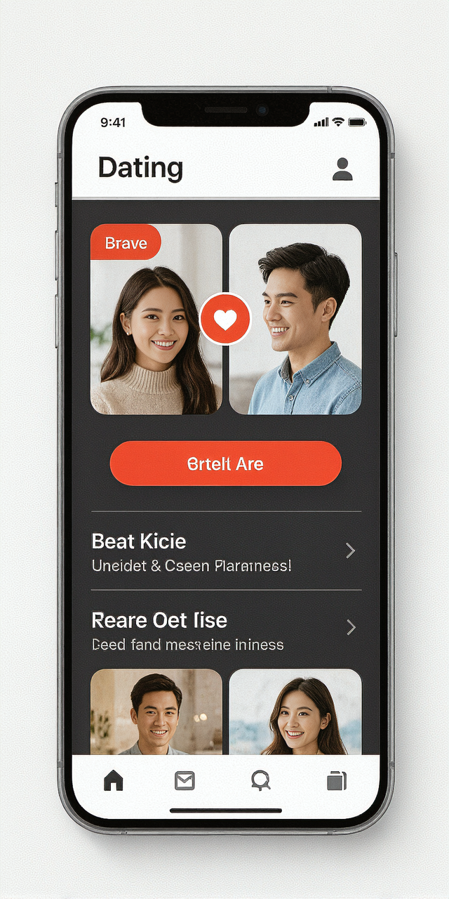 LuxuryDating mobile app interface