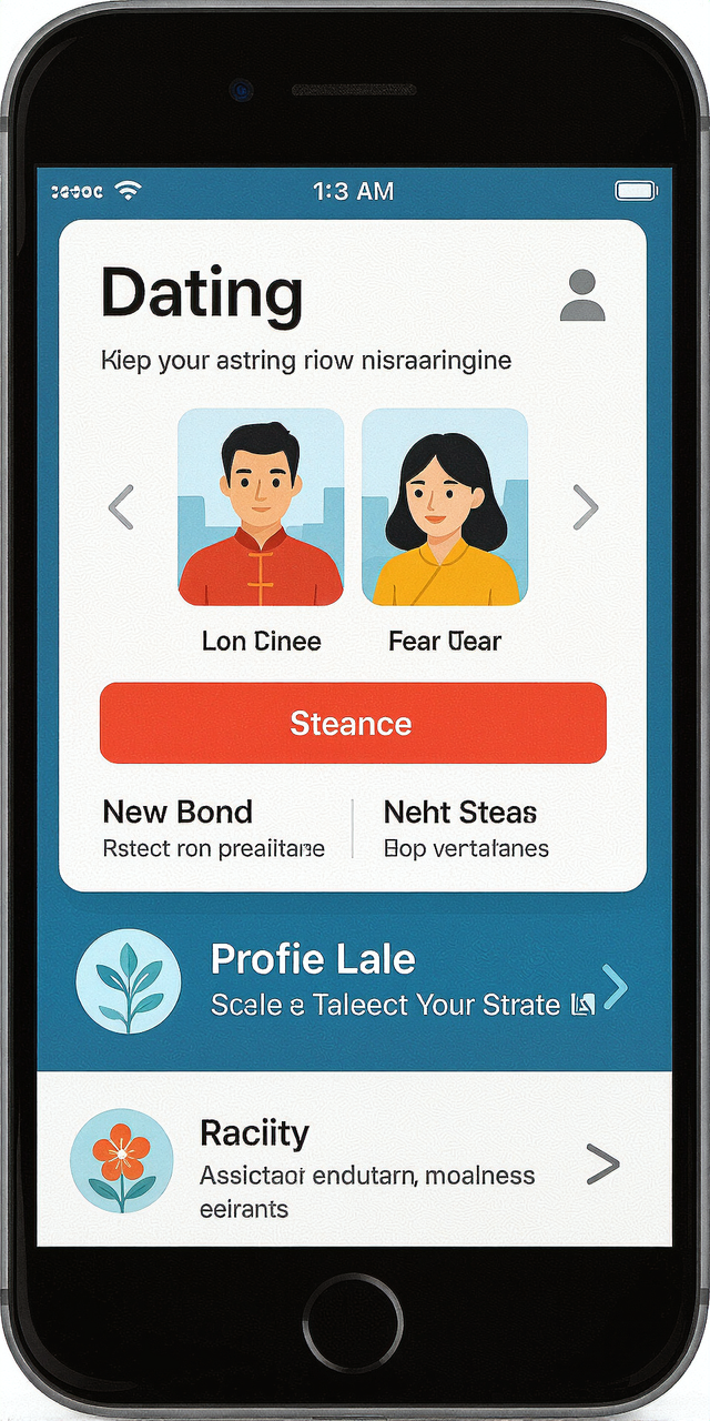 Cultural matching interface on LuxuryDating platform